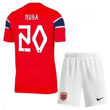 Norge Nusa 20 Matchtröjor Barn Hemma Fotbollströja VM 2026