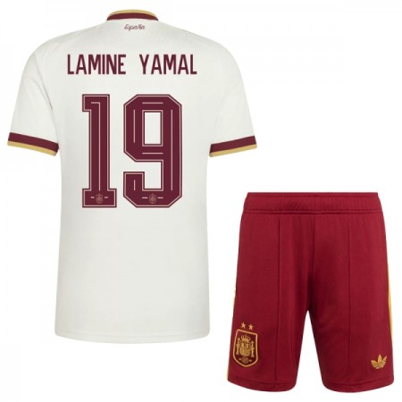 Spanien 2 Stars Lamine Yamal 19 Matchtröjor Barn Borta Fotbollströja VM 2026