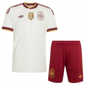 Spanien 2 Stars Matchtröjor Barn Borta Fotbollströja VM 2026