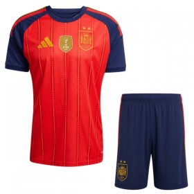 Spanien 2 Stars Matchtröjor Barn Hemma Fotbollströja VM 2026