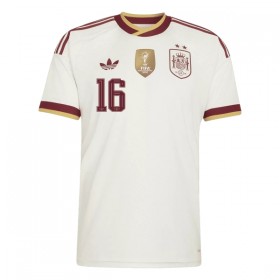 Spanien 2 Stars Rodrigo 16 Matchtröjor Barn Borta Fotbollströja VM 2026