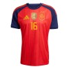 Spanien 2 Stars Rodrigo 16 Matchtröjor Barn Hemma Fotbollströja VM 2026