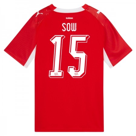 Schweiz Djibril Sow 15 Matchtröjor Hemma Fotbollströja VM 2026 Schweiz Djibril Sow 15 Matchtröjor Hemma Fotbollströja VM 2026