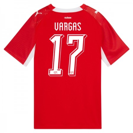 Schweiz Vargas 17 Matchtröjor Hemma Fotbollströja VM 2026 Schweiz Vargas 17 Matchtröjor Hemma Fotbollströja VM 2026