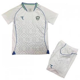 Uzbekistan Matchtröjor Barn Borta Fotbollströja VM 2026