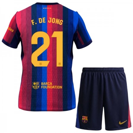 FC Barcelona F. De Jong 21 Matchtröjor Barn Hemma Fotbollströja 2026-27