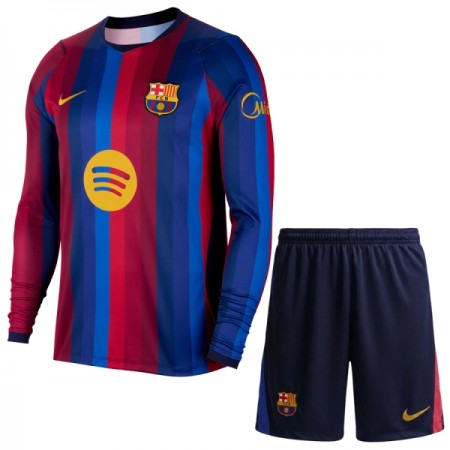 FC Barcelona Matchtröjor Barn Hemma Fotbollströja 2026-27 Långärmad