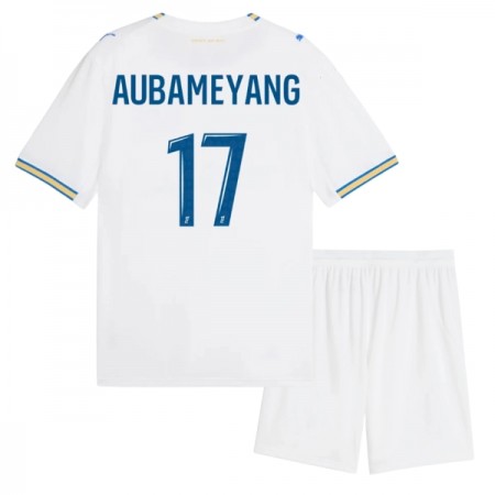 Olympique de Marseille Aubameyang 17 Matchtröjor Barn Hemma Fotbollströja 2026-27