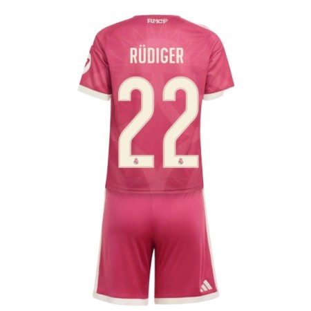 Real Madrid Rudiger 22 Matchtröjor Barn Tredje Fotbollströja 2026-27 Real Madrid Rudiger 22 Matchtröjor Barn Tredje Fotbollströja 2026-27