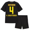Borussia Dortmund N. Schlotterbeck 4 Matchtröjor Barn Borta Fotbollströja 2026-27 Borussia Dortmund N. Schlotterbeck 4 Matchtröjor Barn Borta Fotbollströja 2026-27