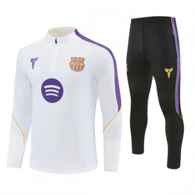 Barcelona Trainings Sweatshirt Kvarts-Dragkedja 2026-27 Vit