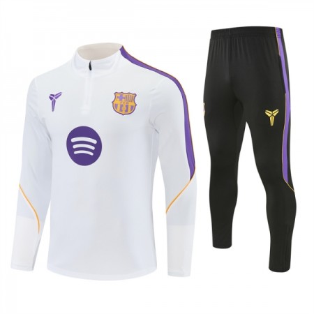 Barcelona Trainings Sweatshirt Kvarts-Dragkedja 2026-27 Vit Barcelona Trainings Sweatshirt Kvarts-Dragkedja 2026-27 Vit