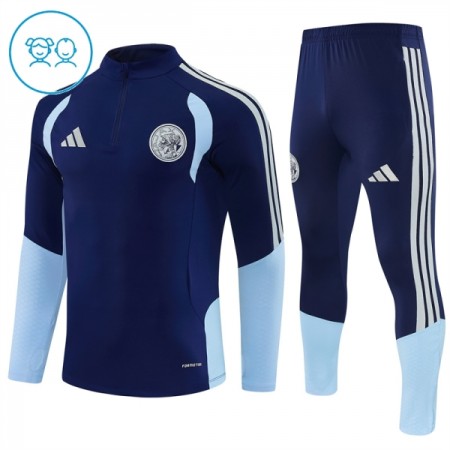 Barn Ajax Trainings Sweatshirt Kvarts-Dragkedja 2026-27 Blå Barn Ajax Trainings Sweatshirt Kvarts-Dragkedja 2026-27 Blå