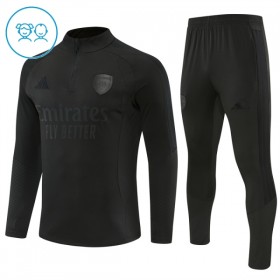 Barn Arsenal Trainings Sweatshirt Kvarts-Dragkedja 2026-27 Svart