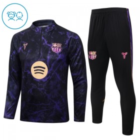 Barn Barcelona Trainings Sweatshirt Kvarts-Dragkedja 2026-27 Svart
