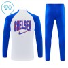 Barn Chelsea Trainings Sweatshirt Kvarts-Dragkedja 2026-27 Vit