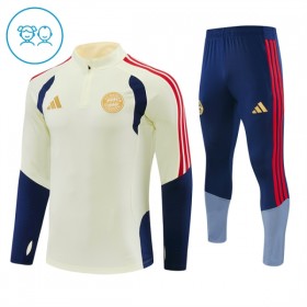 Barn FC Bayern München Trainings Sweatshirt Kvarts-Dragkedja 2026-27 Vit