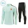 Barn Frankrike Trainings Sweatshirt Kvarts-Dragkedja 2026-27 Vit Barn Frankrike Trainings Sweatshirt Kvarts-Dragkedja 2026-27 Vit