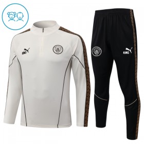 Barn Manchester City Trainings Sweatshirt Kvarts-Dragkedja 2026-27 Grå