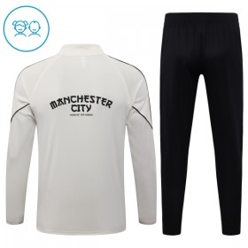 Barn Manchester City Trainings Sweatshirt Kvarts-Dragkedja 2026-27 Grå