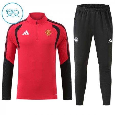 Barn Manchester United Trainings Sweatshirt Kvarts-Dragkedja 2026-27 Röd Barn Manchester United Trainings Sweatshirt Kvarts-Dragkedja 2026-27 Röd
