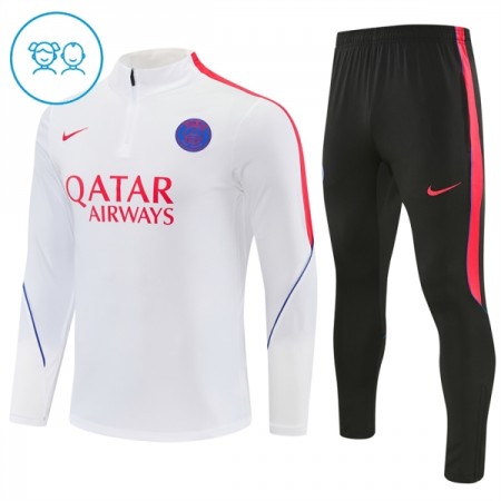 Barn Paris Saint-Germain Trainings Sweatshirt Kvarts-Dragkedja 2026-27 Vit Barn Paris Saint-Germain Trainings Sweatshirt Kvarts-Dragkedja 2026-27 Vit