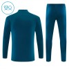 Barn Portugal Trainings Sweatshirt Kvarts-Dragkedja 2026-27 Blå