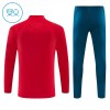 Barn Portugal Trainings Sweatshirt Kvarts-Dragkedja 2026-27 Röd