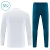 Barn Portugal Trainings Sweatshirt Kvarts-Dragkedja 2026-27 Vit