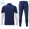Barn Real Madrid Trainings Sweatshirt Kvarts-Dragkedja 2026-27 Blå