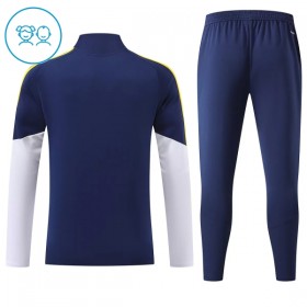 Barn Real Madrid Trainings Sweatshirt Kvarts-Dragkedja 2026-27 Blå
