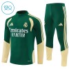 Barn Real Madrid Trainings Sweatshirt Kvarts-Dragkedja 2026-27 Grön