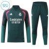 Barn Real Madrid Trainings Sweatshirt Kvarts-Dragkedja 2026-27 Grön