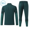 Barn Real Madrid Trainings Sweatshirt Kvarts-Dragkedja 2026-27 Grön