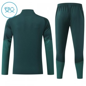 Barn Real Madrid Trainings Sweatshirt Kvarts-Dragkedja 2026-27 Grön