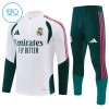 Barn Real Madrid Trainings Sweatshirt Kvarts-Dragkedja 2026-27 Vit Barn Real Madrid Trainings Sweatshirt Kvarts-Dragkedja 2026-27 Vit