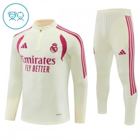 Barn Real Madrid Trainings Sweatshirt Kvarts-Dragkedja 2026-27 Vit