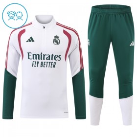 Barn Real Madrid Trainings Sweatshirt Kvarts-Dragkedja 2026-27 Vit