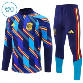 Barn Spanien Trainings Sweatshirt Kvarts-Dragkedja 2026-27 Blå