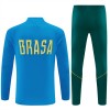 Brasilien Trainings Sweatshirt Kvarts-Dragkedja 2026-27 Blå