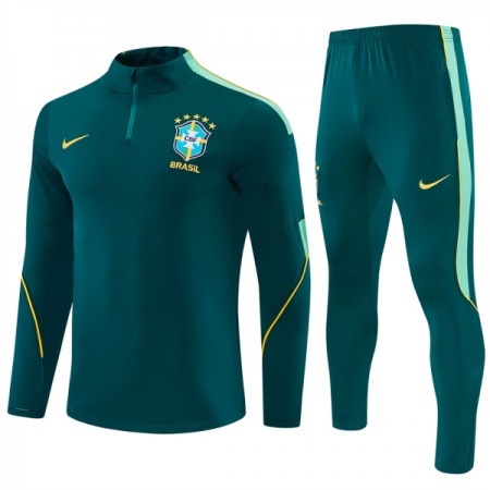 Brasilien Trainings Sweatshirt Kvarts-Dragkedja 2026-27 Grön Brasilien Trainings Sweatshirt Kvarts-Dragkedja 2026-27 Grön