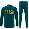 Brasilien Trainings Sweatshirt Kvarts-Dragkedja 2026-27 Grön