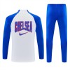 Chelsea Trainings Sweatshirt Kvarts-Dragkedja 2026-27 Vit