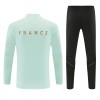 Frankrike Trainings Sweatshirt Kvarts-Dragkedja 2026-27 Vit