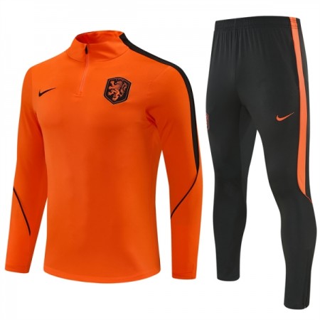 Nederländerna Trainings Sweatshirt Kvarts-Dragkedja 2026-27 Orange