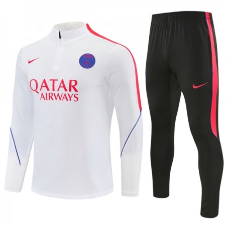 Paris Saint-Germain Trainings Sweatshirt Kvarts-Dragkedja 2026-27 Vit Paris Saint-Germain Trainings Sweatshirt Kvarts-Dragkedja 2026-27 Vit
