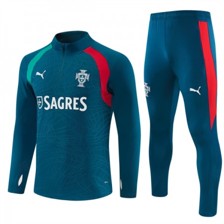 Portugal Trainings Sweatshirt Kvarts-Dragkedja 2026-27 Blå Portugal Trainings Sweatshirt Kvarts-Dragkedja 2026-27 Blå